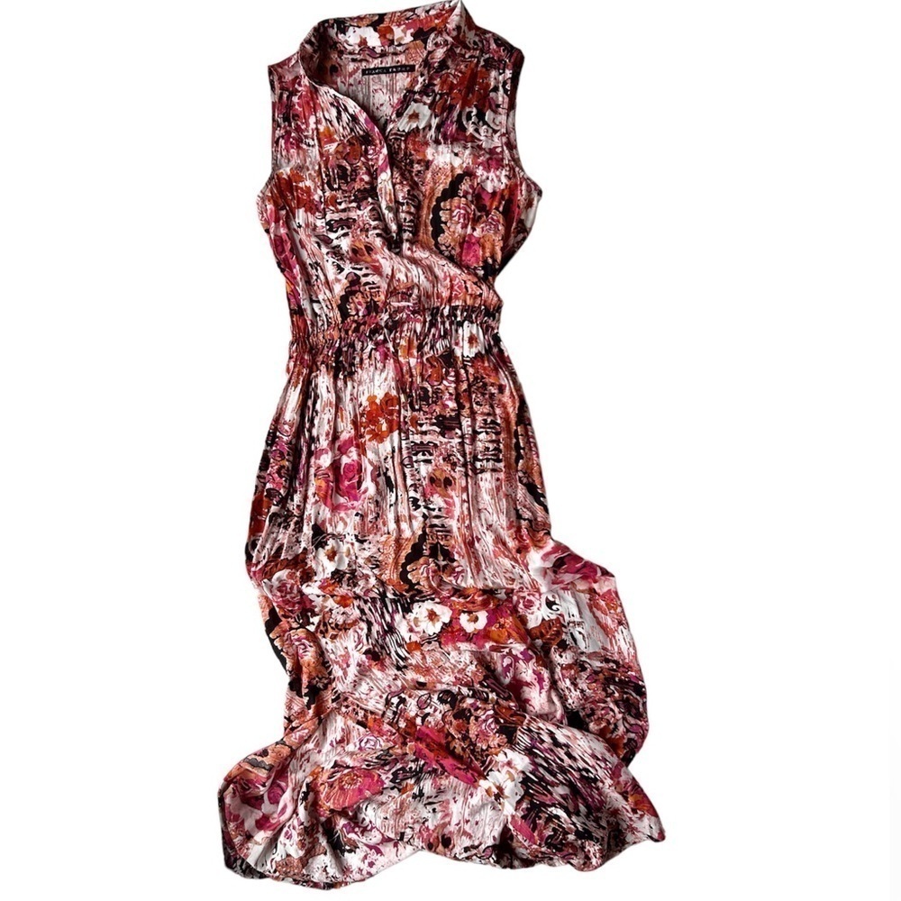 Ivanka trump floral maxi dress white red pink